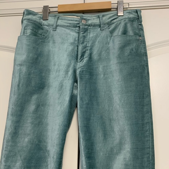 ❤️Pilcro High Rise Skinny Velvet Pant Blue Green - Picture 3 of 6